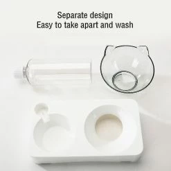 Unbranded Pet Bowl Automatic Feeder Dog Cat Food Bowl Avec Distributeur D’eau Double Dog Drinking Bottle Cat -nourriture pour chien boutique 610663553 max