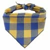 Unbranded Pet Dog Bandanas Washable Adjustable Bibs Scarf Double-cotton Plaid Printin