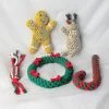 Unbranded Fournitures Pour Animaux De Compagnie Série Chrismas Jouet Interactif Pet Cotton Rope Dog Toy Set