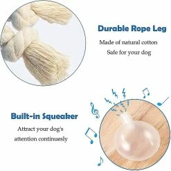 Liangnv Coton Squeaky Dog Toy Dog Teeth Brushing Chew Toy For Puppy Large Dog Gift -nourriture pour chien boutique 612244764 max