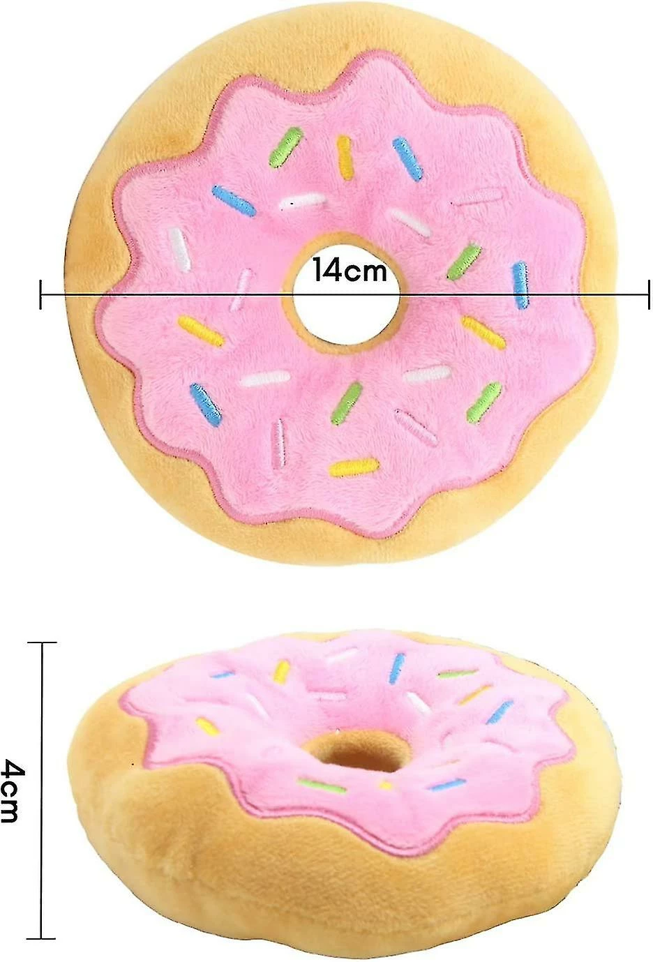 Liangnv Donut Peluche Toy Squeaky Chew Toy Dog Toy Set Pour Petit Et Moyen Puppy Dogs Pets Interact Gift 3 Liangnv Donut Peluche Toy Squeaky Chew Toy Dog Toy Set Pour Petit Et Moyen Puppy Dogs Pets Interact Gift â Image 3