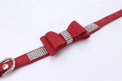 Liangnv Collier Crystal Dog Avec Nœud Papillon Strass Colliers Pour Chiots Bling Pour Petits Chiens8,6-11 Pouces (paquet De 1) Rouge -nourriture pour chien boutique 612246727 max