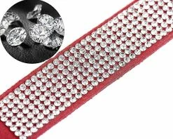 Liangnv Collier Crystal Dog Avec Nœud Papillon Strass Colliers Pour Chiots Bling Pour Petits Chiens8,6-11 Pouces (paquet De 1) Rouge -nourriture pour chien boutique 612246826 max