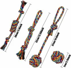 Heytea 4 Pcscotton Dog Ropes Set, Jouet Interactif De Corde De Chien, Jouet De Corde De Chiot Pour Mâcher Cadeau 6 Heytea 4 Pcscotton Dog Ropes Set, Jouet Interactif De Corde De Chien, Jouet De Corde De Chiot Pour Mâcher Cadeau -nourriture pour chien boutique 612286743 max