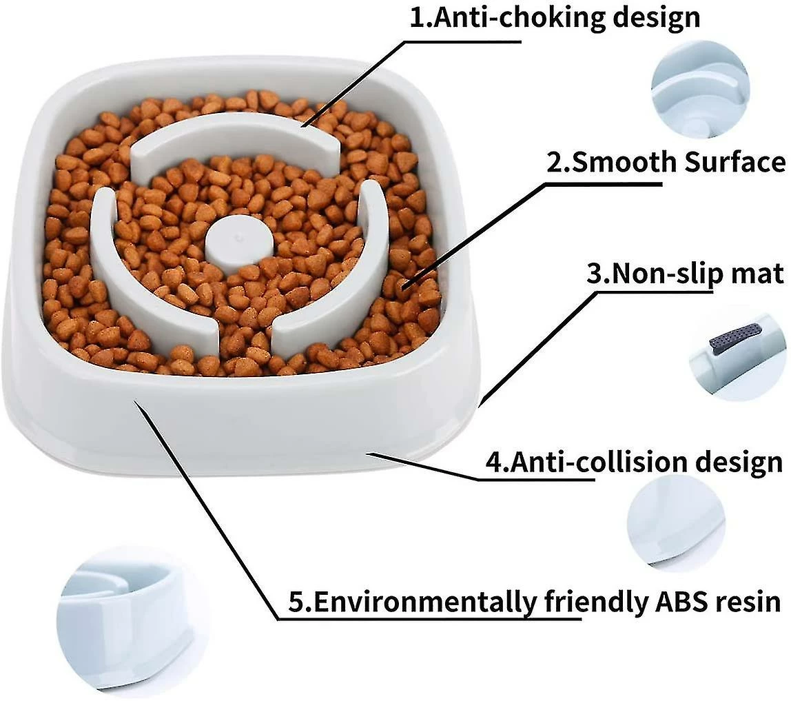 Unbranded Dog Slow Feeder Bowl, Anti Slip Puzzle Bowl - Plats D’alimentation Anti-avalants Pour Animaux De Compagnie Slower Food 4 Unbranded Dog Slow Feeder Bowl, Anti Slip Puzzle Bowl - Plats D’alimentation Anti-avalants Pour Animaux De Compagnie Slower Food – Image 4