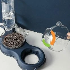 Unbranded Anti Renversement Chien De Compagnie Chat Double Bol Étanche à L’humidité Bouche Alimentation Automatique Feeder|dog -nourriture pour chien boutique 615125802 max