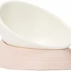 Unbranded Bulldog Anti-slip Dog Cat Bowl, Amovible, Pet Sterile Tilt Pet Feeder Ramp Base, Blanc, 1 Pack