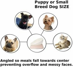 Unbranded Bulldog Anti-slip Dog Cat Bowl, Amovible, Pet Sterile Tilt Pet Feeder Ramp Base, Blanc, 1 Pack -nourriture pour chien boutique 615127746 max