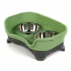 Unbranded Dog Bowl Cat Bowl Pet Cat Double Basin Bol Résistant Aux éclaboussures (rose) -nourriture pour chien boutique 615128226 max