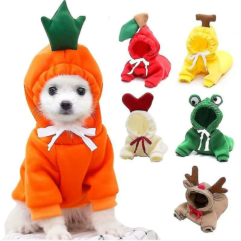 Unbranded Warm Dog Winter Vêtements Cute Fruit Dog Coat Hoodies Fleece Pet Dogs Costume 1 Unbranded Warm Dog Winter Vêtements Cute Fruit Dog Coat Hoodies Fleece Pet Dogs Costume