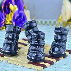 Unbranded 4pcs / Set Hiver Pet Dog Chaussures Warm Snow Boots Imperméable Petits Chiens Chaussures Pour Chihuahua -nourriture pour chien boutique 617762509 max