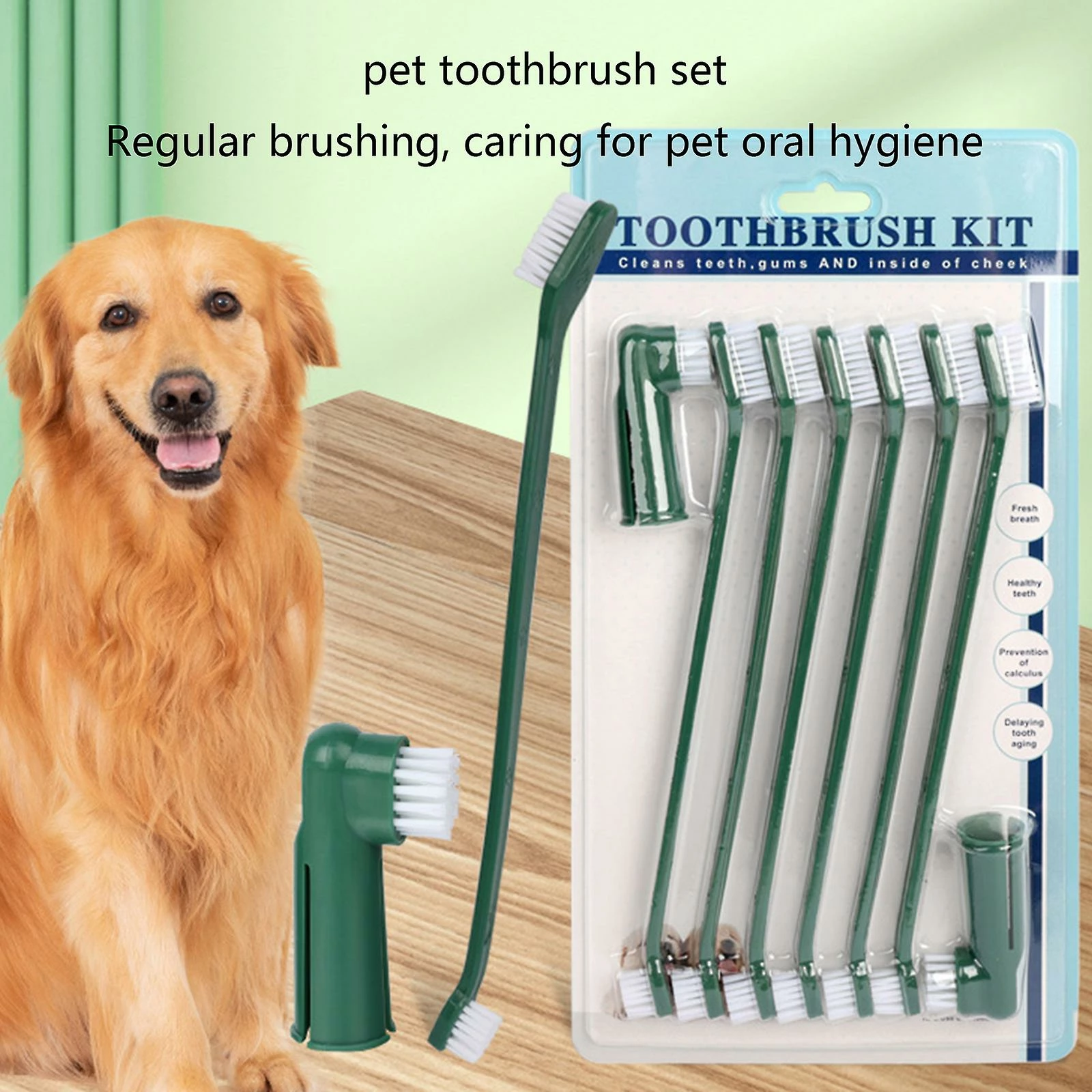 Unbranded 8pcs Pet Double Pour La Tête Et Le Doigt Brosse à Dents Dog Pour Chat Puppy Teeth Care Cleani 5 Unbranded 8pcs Pet Double Pour La Tête Et Le Doigt Brosse à Dents Dog Pour Chat Puppy Teeth Care Cleani – Image 5