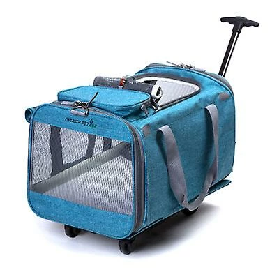 Unbranded Amovible Roue Universelle Pliante Multifonction Pull Rod Tug Pet Bag Voyage Portable Pull Rod Cat And Dog Bag (bleu Royal) 3 Unbranded Amovible Roue Universelle Pliante Multifonction Pull Rod Tug Pet Bag Voyage Portable Pull Rod Cat And Dog Bag (bleu Royal) – Image 3