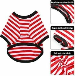 Giveuphesit 4 Pièces Chemise De Chien Petit Chien Rayé T Shirt Pet Apparel Puppy Sweatshirt Dog Vêtements Pour Chiens De Petite à Moyenne Taille -nourriture pour chien boutique 627800152 max