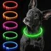 Jscxcf Green 50cm Led Dog Collar Lit Dog Collar Rechargeable Waterproof Pet Collar Peut être Coupé à Light Dog Collar Pet