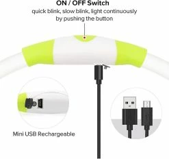Jscxcf Green 50cm Led Dog Collar Lit Dog Collar Rechargeable Waterproof Pet Collar Peut être Coupé à Light Dog Collar Pet -nourriture pour chien boutique 631226490 max