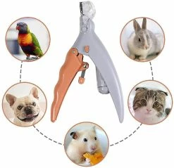 Wabjtam Professional Pet Nail Clipper Scissors, Pet Dog Cat Nail Toe Claw Clippers Scissor, Led Light Nail Trimmer For Animals Pet(1pcs,grey And Brown -nourriture pour chien boutique 631560914 max