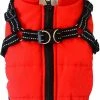 Wonderful Wow Red Dog Jacket Winter Vest Jackets Dog Coat Dog Sweater Pet Skiing Costume Sans Manches Coton Rembourré Gilet Rembourré Avec Sangle De Poitrine