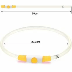 Wonderful Wow Jaune 70cm Led Dog Collar Lit Dog Collar Rechargeable Waterproof Pet Collar Peut être Coupé à Light Dog Collar Pet -nourriture pour chien boutique 631582443 max
