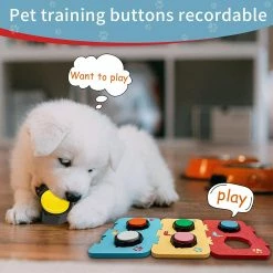 Unbrand Le Chien Avec Et Autocollants Utilise Six Jeux De Boutons De Couleur, Dog Training Buzzer, Enregistre Et Joue Vos Propres Informations, Et Enseigne à Votre Chien Le Son -nourriture pour chien boutique 639654743 max