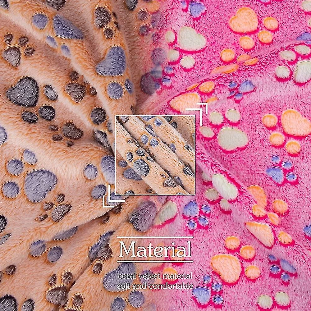 Unbranded 2 Pièces Puppy Blankets Pet Dog Blanket Grand Lavable Doux Chaud Coral Fleece 4 Unbranded 2 Pièces Puppy Blankets Pet Dog Blanket Grand Lavable Doux Chaud Coral Fleece – Image 4