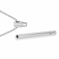 Unbranded Cylindre Pet Cremation Urns Collier Acier Inoxydable Cat Dog Ash Memorial Container Holder -nourriture pour chien boutique 640091675 max