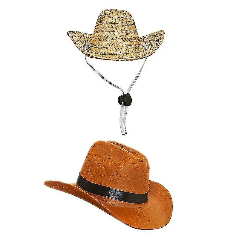 Unbranded 2pcs Pet Dog Hats Décoratif Cat Hats Cowboy Hat Straw Hats Party Headwear 1 Unbranded 2pcs Pet Dog Hats Décoratif Cat Hats Cowboy Hat Straw Hats Party Headwear