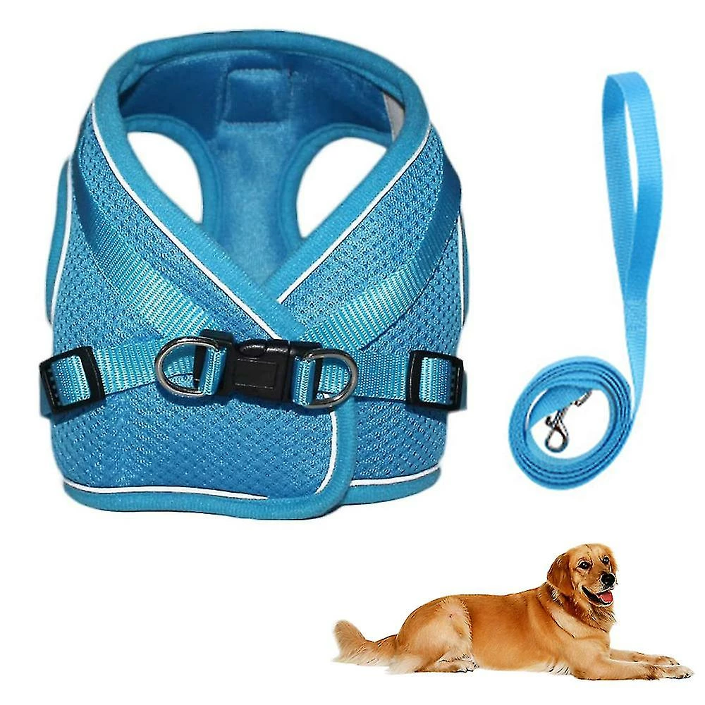 Unbranded 2 Packsharness And Leash Set Pour Cat Dog Walking Escape Proof, Step-in Easy Control Outdoor Jacket, Réglable Réfléchissant Respirable Soft Air Mesh Ves 2 Unbranded 2 Packsharness And Leash Set Pour Cat Dog Walking Escape Proof, Step-in Easy Control Outdoor Jacket, Réglable Réfléchissant Respirable Soft Air Mesh Ves – Image 2