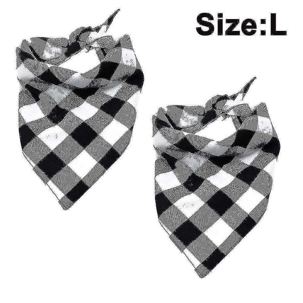 Unbranded 2 Pcs Dog Bandana Noël Classique Plaid Pet Bandana Foulard 2 Unbranded 2 Pcs Dog Bandana Noël Classique Plaid Pet Bandana Foulard – Image 2