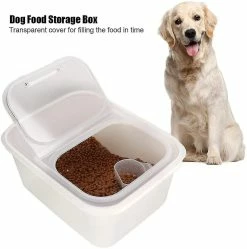 Unbranded Pet Food Bin Pet Food Storage Container Plastic Cat Dog Grain Storage Box -nourriture pour chien boutique 646470997 max