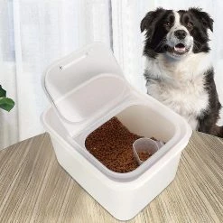 Unbranded Pet Food Bin Pet Food Storage Container Plastic Cat Dog Grain Storage Box -nourriture pour chien boutique 646471050 max
