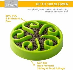 Unbranded Shxx Slow Feeder Dog Bowl, Pet Slow Feeding Plate, Maze Interactive Dog Puzzle, Fun Feeder Expansion Stop Slow Bowl, Non Toxique Et Anti-suffocation, -nourriture pour chien boutique 647288097 max