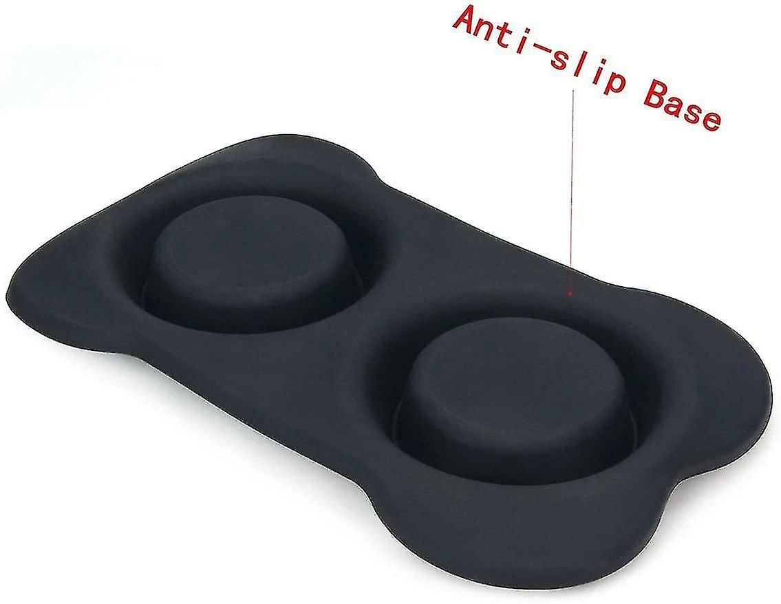 Unbranded Pet Dog Bowls 2 Bol Pour Chien En Acier Inoxydable Sans Déversement Tapis De Silicone Antidérapant Bols D’alimentation Pour Nourrir Les Chiots De Grands Chiens Chats, Noir 4 Unbranded Pet Dog Bowls 2 Bol Pour Chien En Acier Inoxydable Sans Déversement Tapis De Silicone Antidérapant Bols D’alimentation Pour Nourrir Les Chiots De Grands Chiens Chats, Noir – Image 4