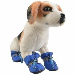 Unbranded 4pcs / Set Imperméable à L’eau Hiver Pet Dog Chaussures Anti-glissement Pluie Bottes De Neige Chaussures Épais Chaud Pour Petits Chats Chiots Chiens Chaussettes Booties -nourriture pour chien boutique 648409210 max