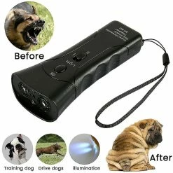Dxn Pet Gentle Ultrasonic Anti Dog Barking Trainer Led Light Gentle Chaser Device Repeller