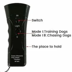 Dxn Pet Gentle Ultrasonic Anti Dog Barking Trainer Led Light Gentle Chaser Device Repeller -nourriture pour chien boutique 654442629 max