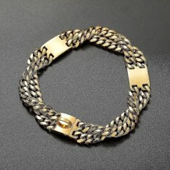 Dxn Charme Plaqué Or 18k 24mm De Large Robuste Robuste Cubain Chain Link Dog Collar Avec Boucle En Acier -nourriture pour chien boutique 654445117 max