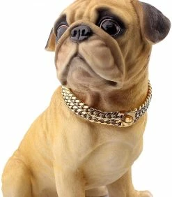 Dxn Charme Plaqué Or 18k 24mm De Large Robuste Robuste Cubain Chain Link Dog Collar Avec Boucle En Acier -nourriture pour chien boutique 654445174 max