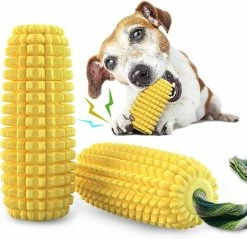 Wjiaer Jouets à Mâcher Pour Chiens Agressifs, Indestructible Tough Durable Squeaky Interactive Dog Toys, Puppy Teeth Chew Corn Stick Toy For Small Meduium Lar