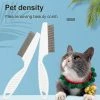 Unbranded 2 Pcs Pet Animal Care Protect Flea Comb Pour Cat Dog Pet Stainless Steel Comfort Flea Hair Comb Cat Chip Comb Pet Dog Cat Brush