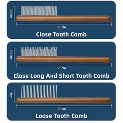 Unbranded 3 Pcs Pet Flea Comb Cat Dog Comb Pour Les Puces Tiques Outils D’élimination Brosse De Toilettage En Acier Inoxydable Pour Les Produits D’animaux De Compagnie à Poils Longs Longs