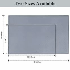 Unbranded 24 « L X 16 » W Tapis D’alimentation Pour Chien, Imperméable à L’eau Antidérapant Pet Silicone Food Mat Cat Dog Acier Inoxydable Water Bowl Placemat Anti-salissant Design, Gris -nourriture pour chien boutique 656319768 max