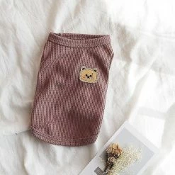 Jccc S;violet Ours Vest Pet Dog Vêtements Cat T-shirt Solide Vêtements Chiens Mince Petit Mode Chihuahua Été Respirant Fille Carlin Pet Vest York