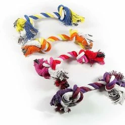Unbranded 4 Pcs Dog Rope Toys Pour Chiots S Chiens, Jouets De Dentition, Nœuds Dog Toy Pour Nouvel Animal De Compagnie (om)