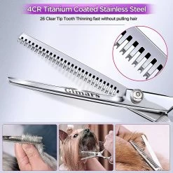 Unbranded 6 En 1 Professional 4cr Stainless Steel Sécurité Round Tip Dog Ciseaux Pour Le Toilettage, Heavy Duty Titanium Coated Pet Grooming Scissor Pour Chiens, Chats Et -nourriture pour chien boutique 660487774 max