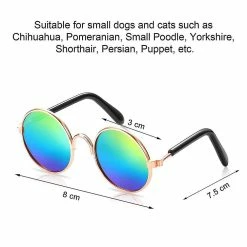 Unbranded Dog Cat Retro Lunettes De Soleil Transparent Protection Des Lunettes, Multicolore -nourriture pour chien boutique 662234876 max