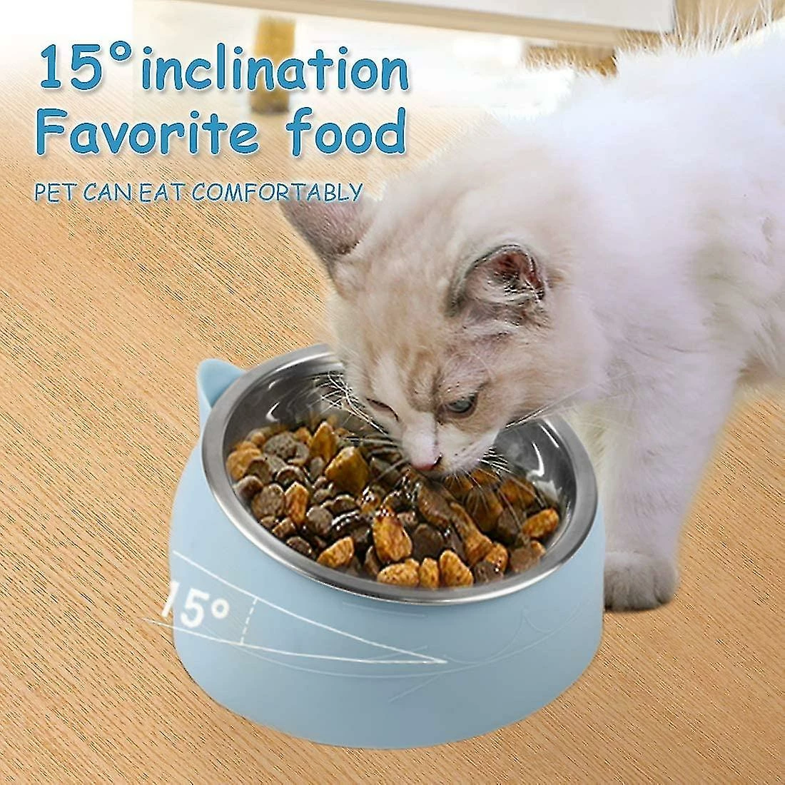 Unbranded Cat Bowl, Cat Incliné, 15 Platform Inclined Cat Bowl, Small Dog Bowl, Anti-slip Cat Dog Bowl, 200ml 4 Unbranded Cat Bowl, Cat Incliné, 15 Platform Inclined Cat Bowl, Small Dog Bowl, Anti-slip Cat Dog Bowl, 200ml – Image 4