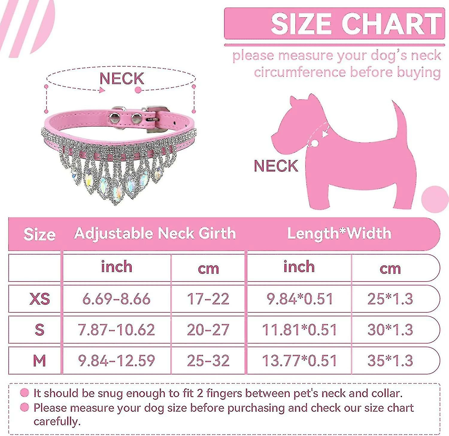 Unbranded Bling Strass Dog Collar Soft Réglable Diamond Pendentif Crystal Puppy Cat Collars Gem Strass Pet Collar Pet Supplies-s 3 Unbranded Bling Strass Dog Collar Soft Réglable Diamond Pendentif Crystal Puppy Cat Collars Gem Strass Pet Collar Pet Supplies-s – Image 3