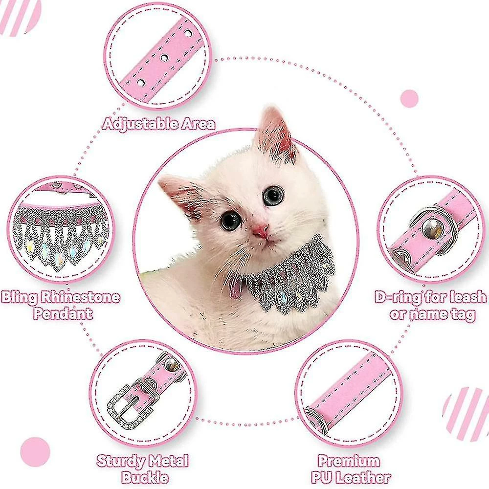 Unbranded Bling Strass Dog Collar Soft Réglable Diamond Pendentif Crystal Puppy Cat Collars Gem Strass Pet Collar Pet Supplies-s 4 Unbranded Bling Strass Dog Collar Soft Réglable Diamond Pendentif Crystal Puppy Cat Collars Gem Strass Pet Collar Pet Supplies-s – Image 4