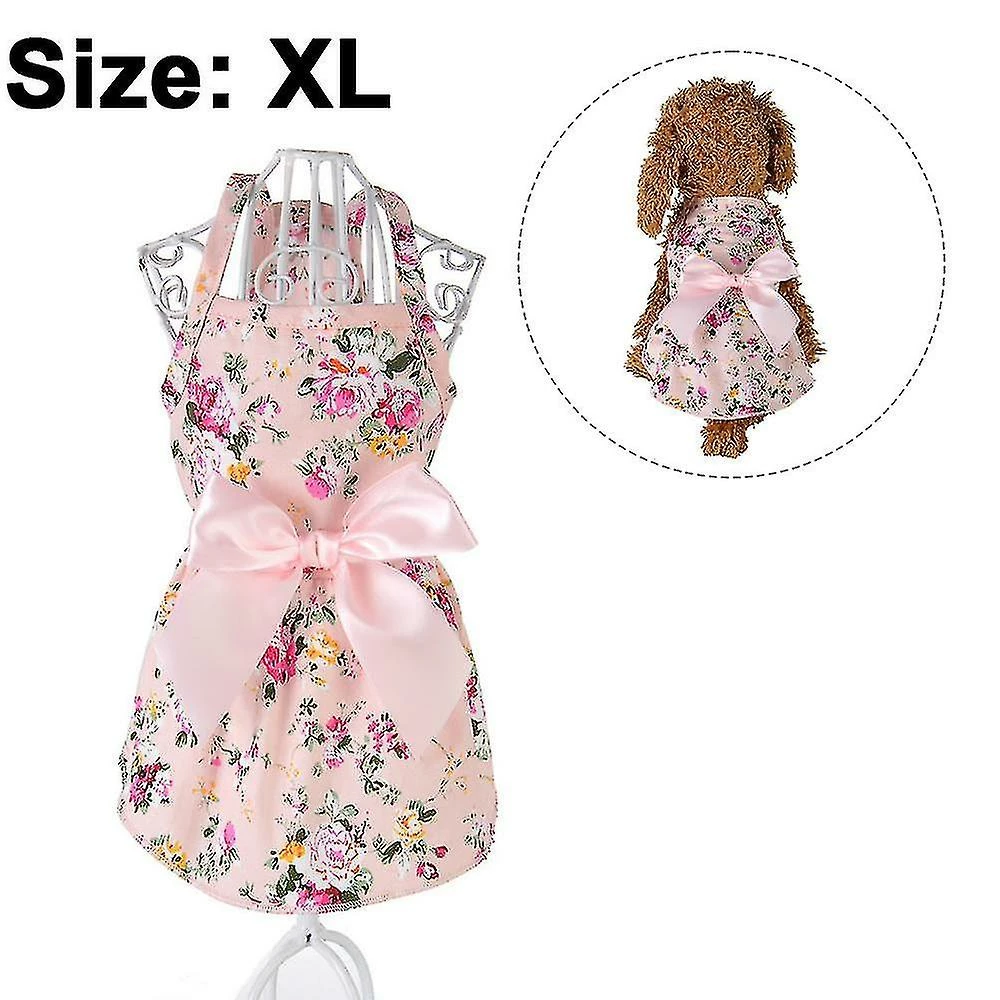 Unbranded Chien Bowknot Robe Florale Pet Princess Dress Dog Sundress Dog Princess Dress Coton Pet Clothes Streamer Princess Dress-16 / Xl 2 Unbranded Chien Bowknot Robe Florale Pet Princess Dress Dog Sundress Dog Princess Dress Coton Pet Clothes Streamer Princess Dress-16 / Xl – Image 2